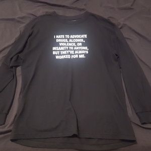 Pleasures black longsleeve t shirt